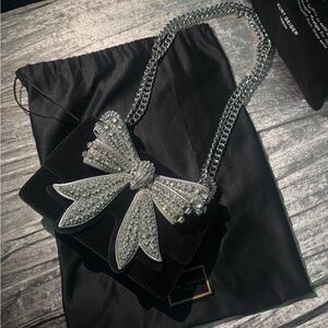 Kurt Geiger velvet rhinestone crossbody